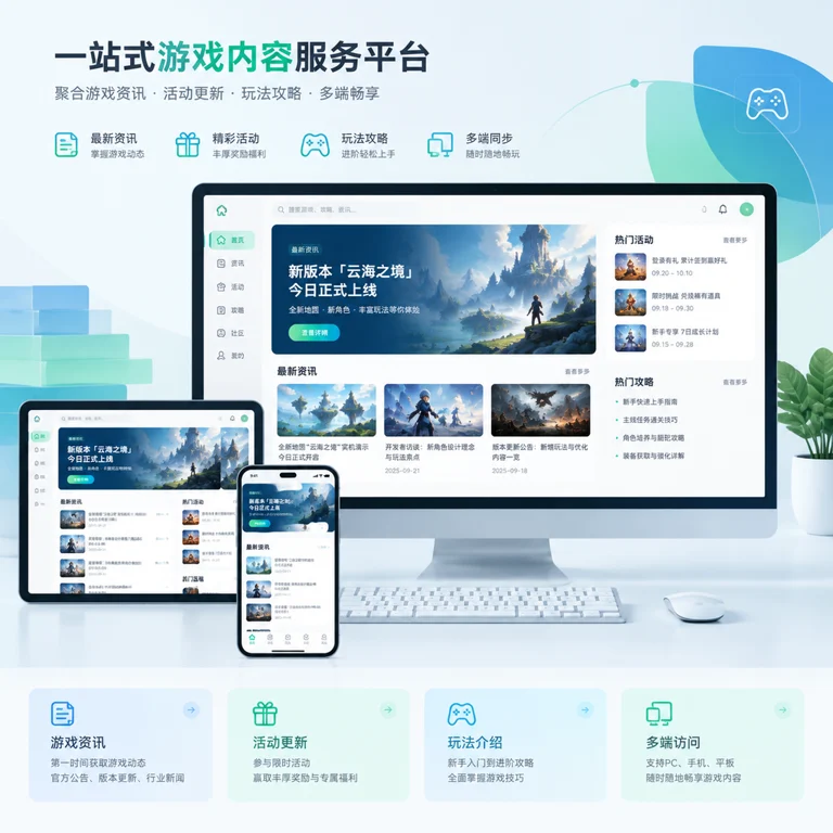 PG电子数字内容服务与多端访问体验示意图